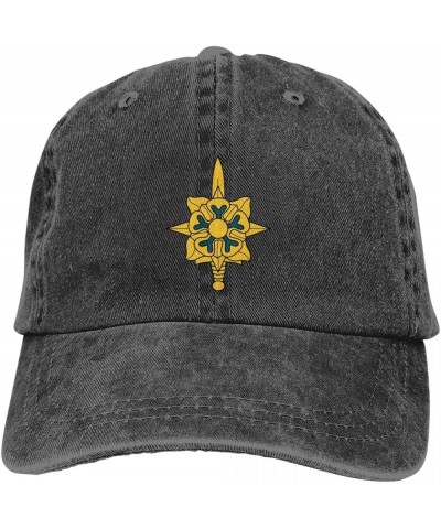 Military Intelligence Corps Insignia Flag Baseball Caps Denim Hats Fisherman's hat Knitted hat Black $13.79 Baseball Caps