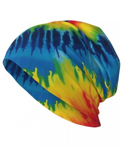 Heart Rainbow Tie-Dyed Print Beanie Hat Knitted Hat for Women Men Warm Casual Skull Cap for Gifts Adult Travel $9.79 Skullies...