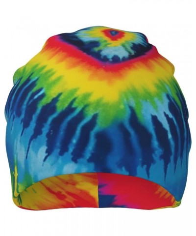 Heart Rainbow Tie-Dyed Print Beanie Hat Knitted Hat for Women Men Warm Casual Skull Cap for Gifts Adult Travel $9.79 Skullies...