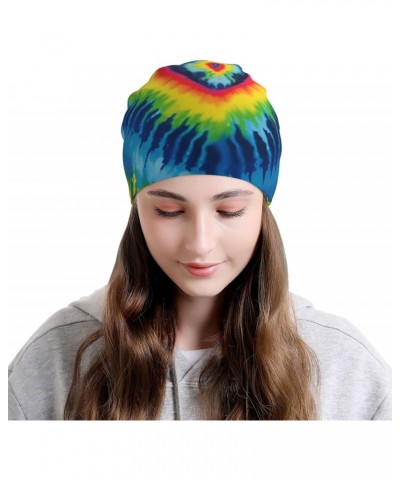 Heart Rainbow Tie-Dyed Print Beanie Hat Knitted Hat for Women Men Warm Casual Skull Cap for Gifts Adult Travel $9.79 Skullies...