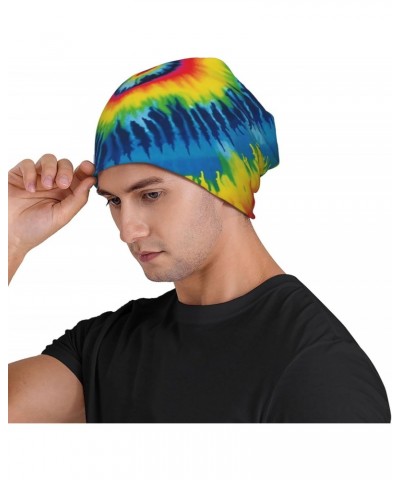 Heart Rainbow Tie-Dyed Print Beanie Hat Knitted Hat for Women Men Warm Casual Skull Cap for Gifts Adult Travel $9.79 Skullies...