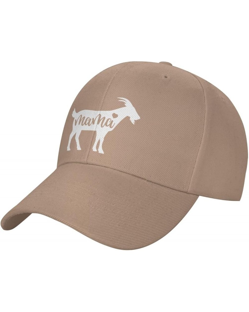 Mama Goat Peaked Cap Adjustable Solid Color Curved Peaked Cap Unisex Black Natural $16.17 Newsboy Caps