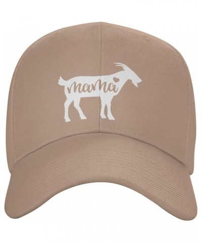 Mama Goat Peaked Cap Adjustable Solid Color Curved Peaked Cap Unisex Black Natural $16.17 Newsboy Caps