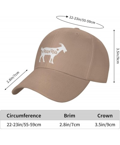 Mama Goat Peaked Cap Adjustable Solid Color Curved Peaked Cap Unisex Black Natural $16.17 Newsboy Caps