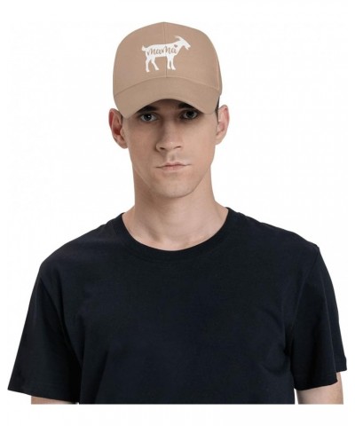 Mama Goat Peaked Cap Adjustable Solid Color Curved Peaked Cap Unisex Black Natural $16.17 Newsboy Caps