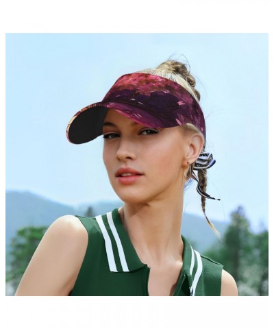 Colorful Heart Tree Sports Sun Visor Hat Empty Top Sun Hats Unisex Sun Caps Adjustable Visor Cap for Baseball Golf $10.04 Visors