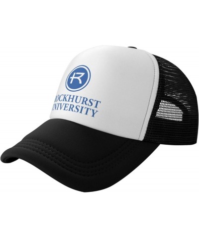 Rockhurst University Logo Trucker Hats for Both Men and Women - Mesh Baseball Snapback Hats Black $10.04 Baseball Caps