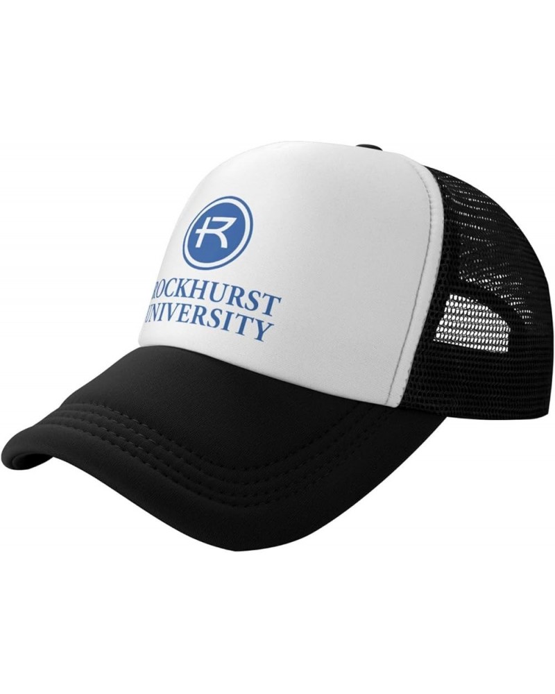 Rockhurst University Logo Trucker Hats for Both Men and Women - Mesh Baseball Snapback Hats Black $10.04 Baseball Caps