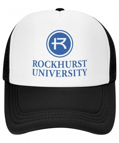 Rockhurst University Logo Trucker Hats for Both Men and Women - Mesh Baseball Snapback Hats Black $10.04 Baseball Caps