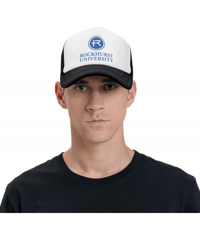 Rockhurst University Logo Trucker Hats for Both Men and Women - Mesh Baseball Snapback Hats Black $10.04 Baseball Caps