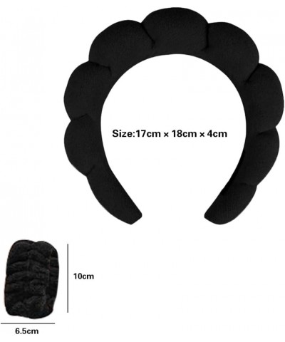 Sponge hairband Washing Face Wristband Set Makeup Skincare Headband Puffy Padded Headwear Thick Hair Accessory for Women Girl...