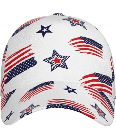 Colorful Candy Cane with Hearts Dad Hat Funny Adjustable Baseball Cap for Men Women All Seasons Hats American Flags Stars $14...