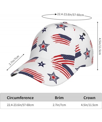 Colorful Candy Cane with Hearts Dad Hat Funny Adjustable Baseball Cap for Men Women All Seasons Hats American Flags Stars $14...