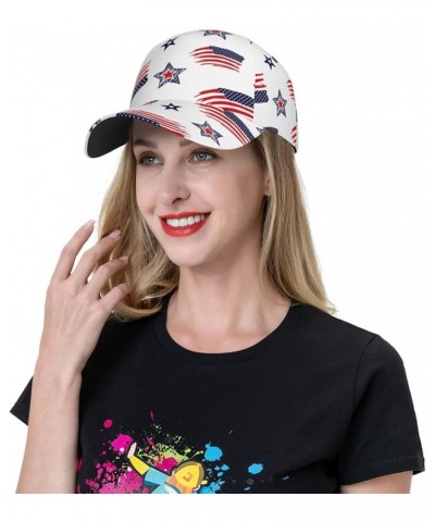 Colorful Candy Cane with Hearts Dad Hat Funny Adjustable Baseball Cap for Men Women All Seasons Hats American Flags Stars $14...