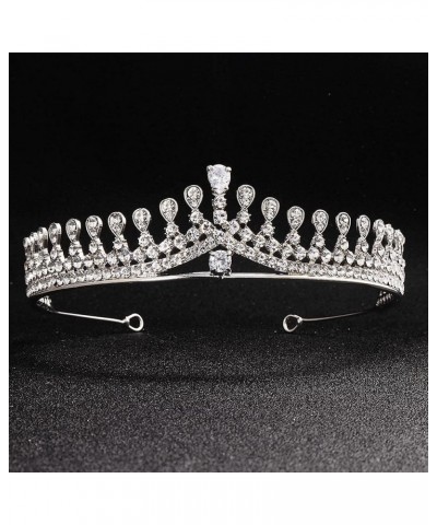 Rhinestone Pearl Queen Crown, Baroque Wedding Crown for Bride Princess Tiara for Women Pattern C $7.14 Headbands