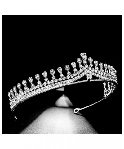 Rhinestone Pearl Queen Crown, Baroque Wedding Crown for Bride Princess Tiara for Women Pattern C $7.14 Headbands