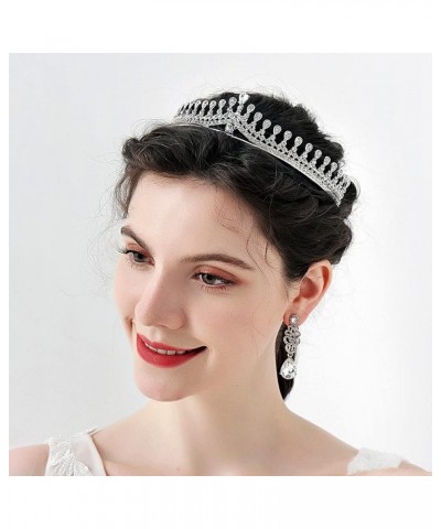 Rhinestone Pearl Queen Crown, Baroque Wedding Crown for Bride Princess Tiara for Women Pattern C $7.14 Headbands