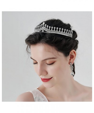 Rhinestone Pearl Queen Crown, Baroque Wedding Crown for Bride Princess Tiara for Women Pattern C $7.14 Headbands