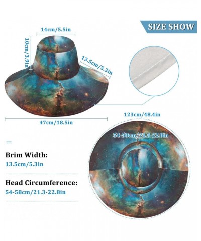 Womens Garden Hat Space Nebula Universe Pattern Retro Galaxy Tribal Gardening Hat Sun hat for Women Brim Summer UV Hat Fishin...