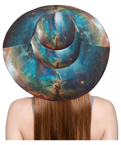 Womens Garden Hat Space Nebula Universe Pattern Retro Galaxy Tribal Gardening Hat Sun hat for Women Brim Summer UV Hat Fishin...