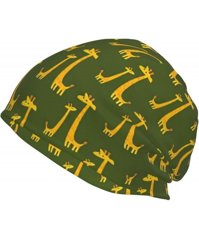 Cartoon Giraffe Print Adult Brimless Hats, Warm Casual Knit Hats, Men's and Women's Headwear Gifts. Cartoon Giraffe $10.72 Sk...