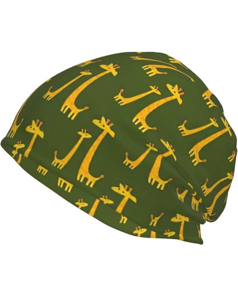 Cartoon Giraffe Print Adult Brimless Hats, Warm Casual Knit Hats, Men's and Women's Headwear Gifts. Cartoon Giraffe $10.72 Sk...