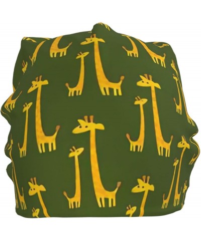 Cartoon Giraffe Print Adult Brimless Hats, Warm Casual Knit Hats, Men's and Women's Headwear Gifts. Cartoon Giraffe $10.72 Sk...