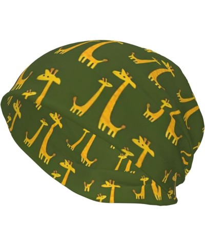 Cartoon Giraffe Print Adult Brimless Hats, Warm Casual Knit Hats, Men's and Women's Headwear Gifts. Cartoon Giraffe $10.72 Sk...