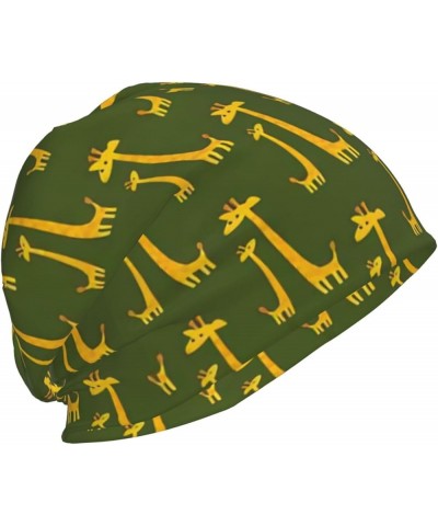 Cartoon Giraffe Print Adult Brimless Hats, Warm Casual Knit Hats, Men's and Women's Headwear Gifts. Cartoon Giraffe $10.72 Sk...