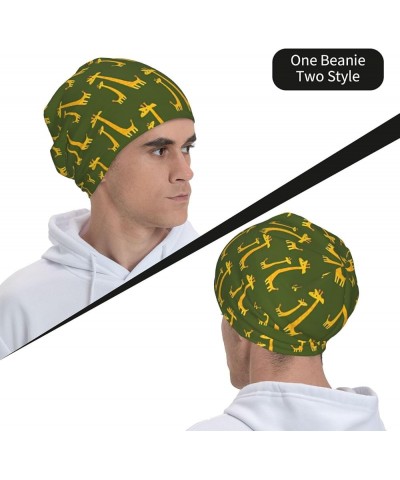 Cartoon Giraffe Print Adult Brimless Hats, Warm Casual Knit Hats, Men's and Women's Headwear Gifts. Cartoon Giraffe $10.72 Sk...