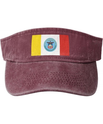 Flag of Columbus, Ohio Sun Hat Sun Visor Hats for Women Men Baseball Cap Golf Hats Red $13.97 Visors