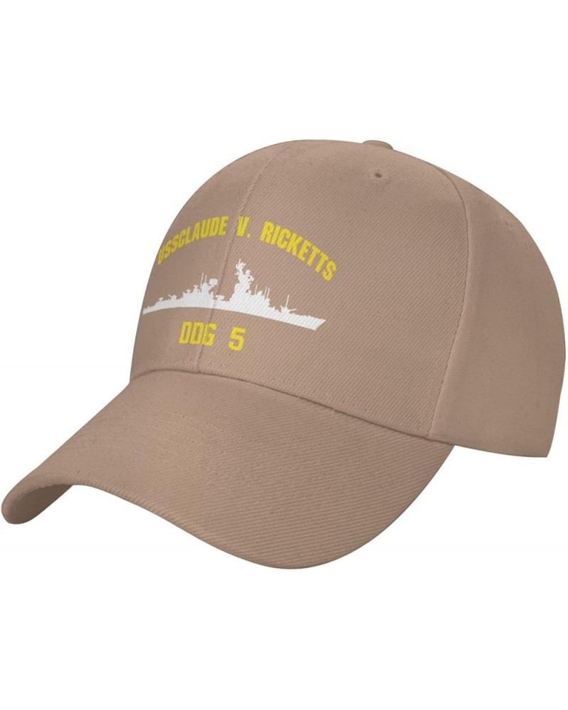 USS Claude V Ricketts DDG-5 Flag-Baseball Caps Denim Hats Cowboy Knit hat Fisherman's hat Natural $17.72 Baseball Caps