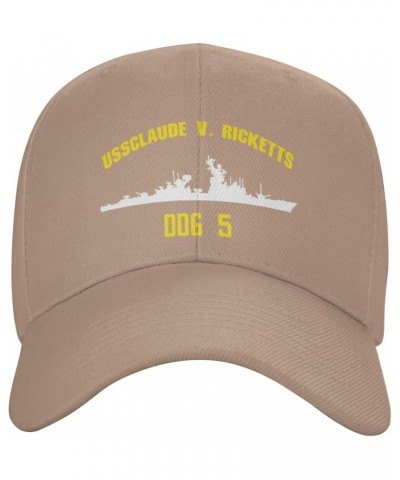 USS Claude V Ricketts DDG-5 Flag-Baseball Caps Denim Hats Cowboy Knit hat Fisherman's hat Natural $17.72 Baseball Caps