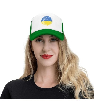 Vintage Circle Ukraine Flag Mesh Baseball Cap Green $10.70 Baseball Caps