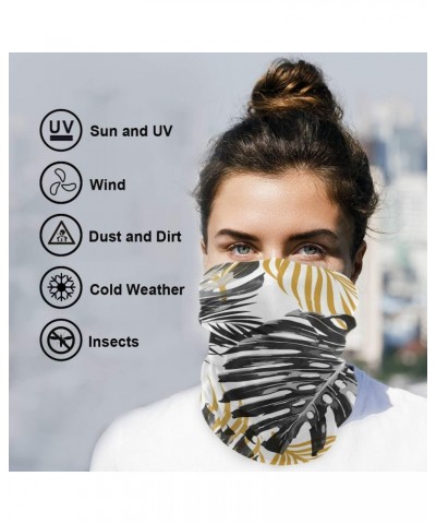 Chic Tropical Jungle Palm Leaves Bandana Face UV Sun Protection Mask, Neck Gaiter Half Face Cover Face Scarf for Outdoor Runn...