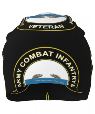 Army CIB 1st Award Combat Veteran Afghanistan Comfort Elegance Knitted Hat Black Daily for Men Women $11.77 Skullies & Beanies