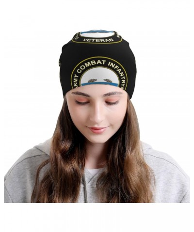 Army CIB 1st Award Combat Veteran Afghanistan Comfort Elegance Knitted Hat Black Daily for Men Women $11.77 Skullies & Beanies