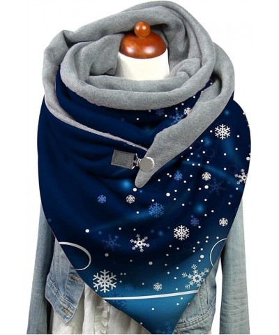 Scarves Button Shawls Warm Soft Women Winter Casual Print Snowflake Wrap Fashion Scarf Fashion Wrap (Color : Multicolor11, Si...