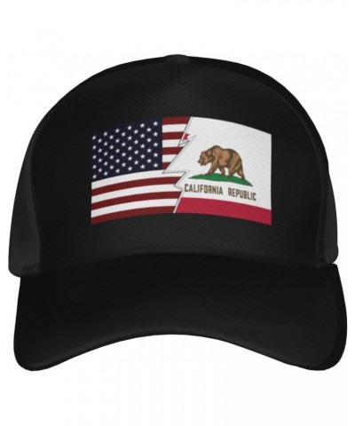 Ripped Style American and Flag of California Baseball Cap Men's and Women's Baseball Hat Adjustable Casual Outdoor Breathable...