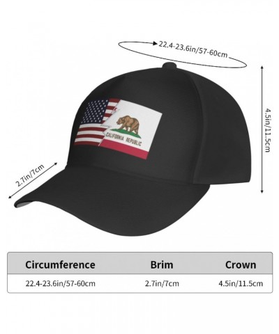 Ripped Style American and Flag of California Baseball Cap Men's and Women's Baseball Hat Adjustable Casual Outdoor Breathable...