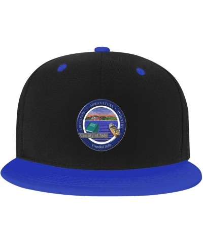 Seal of Yolo County, California Baseball Cap for Men Women Snapback Hat Adjustable Flat Bill Hats Blue $14.58 Baseball Caps