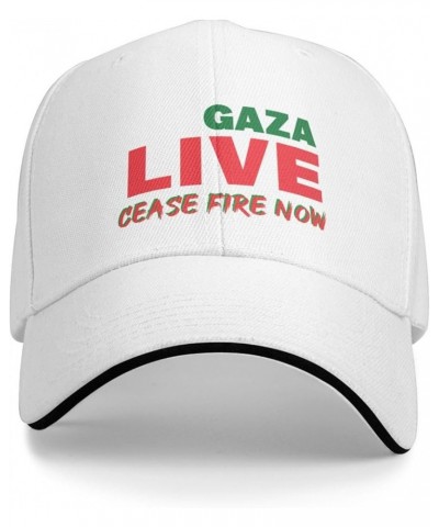 Free Palestine Hat Free Gaza Let Gaza Live Hat I Stand with Palestine Baseball Cap for Women Men Dad Hat Black White $11.39 B...