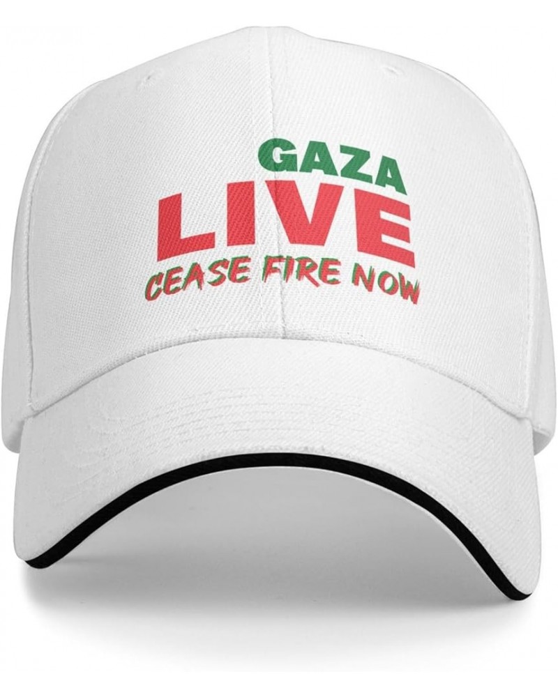 Free Palestine Hat Free Gaza Let Gaza Live Hat I Stand with Palestine Baseball Cap for Women Men Dad Hat Black White $11.39 B...