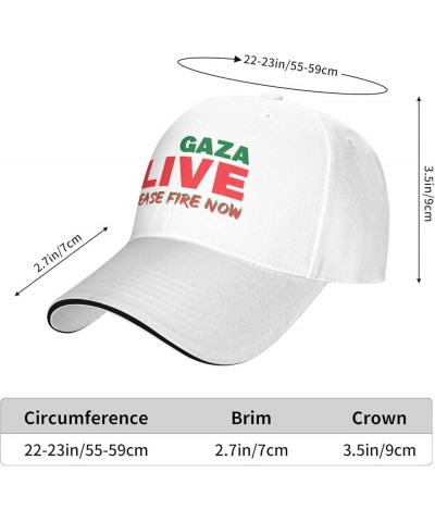 Free Palestine Hat Free Gaza Let Gaza Live Hat I Stand with Palestine Baseball Cap for Women Men Dad Hat Black White $11.39 B...