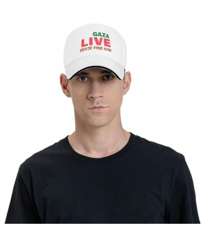 Free Palestine Hat Free Gaza Let Gaza Live Hat I Stand with Palestine Baseball Cap for Women Men Dad Hat Black White $11.39 B...