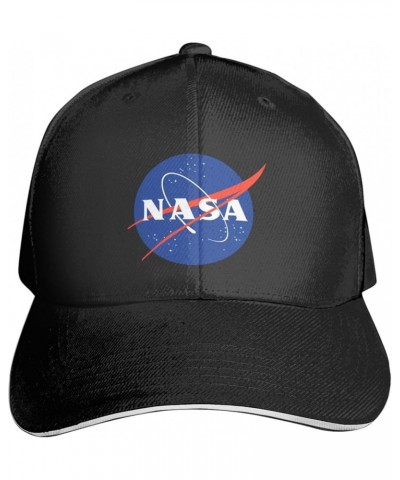 NASA Adjustable Baseball Cap Mens Women Casual Sandwich Hats Adults Golf Hats Black $11.78 Baseball Caps