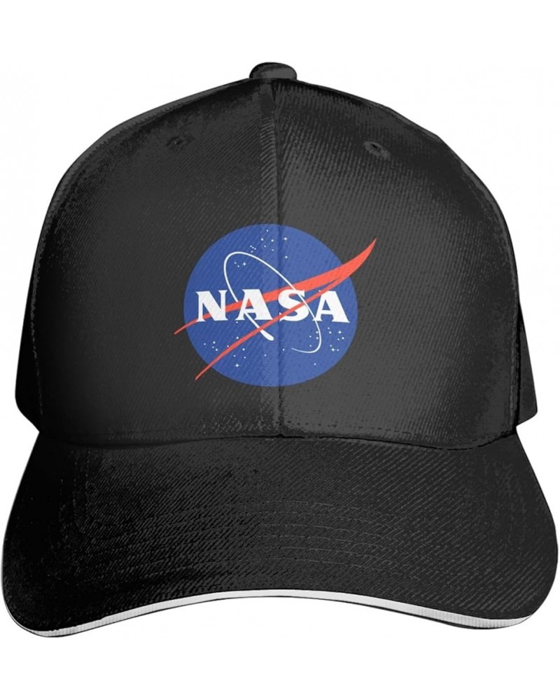 NASA Adjustable Baseball Cap Mens Women Casual Sandwich Hats Adults Golf Hats Black $11.78 Baseball Caps