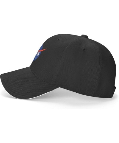 NASA Adjustable Baseball Cap Mens Women Casual Sandwich Hats Adults Golf Hats Black $11.78 Baseball Caps