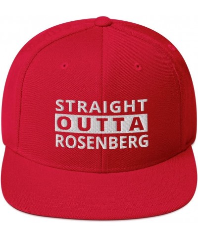 Straight Outta Rosenberg Snapback Hat Texas Red $21.81 Baseball Caps