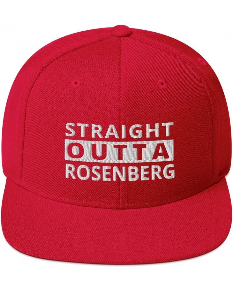 Straight Outta Rosenberg Snapback Hat Texas Red $21.81 Baseball Caps